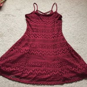 Maroon mini dress